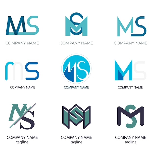Logotipo inicial da letra M com gradiente colorido