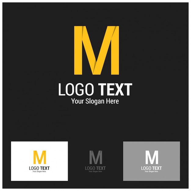 Logotipo inicial da Letra M Logo