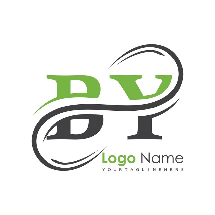 Vetor logotipo inicial de monograma com desenho de estilo de letra