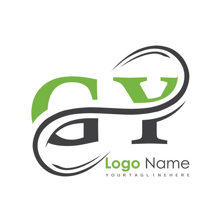 Vetor logotipo inicial de monograma com desenho de estilo de letra
