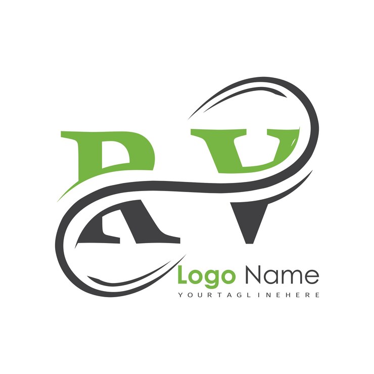 Vetor logotipo inicial de monograma com desenho de estilo de letra