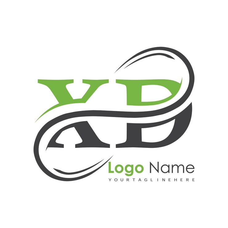 Vetor logotipo inicial de monograma com desenho de estilo de letra
