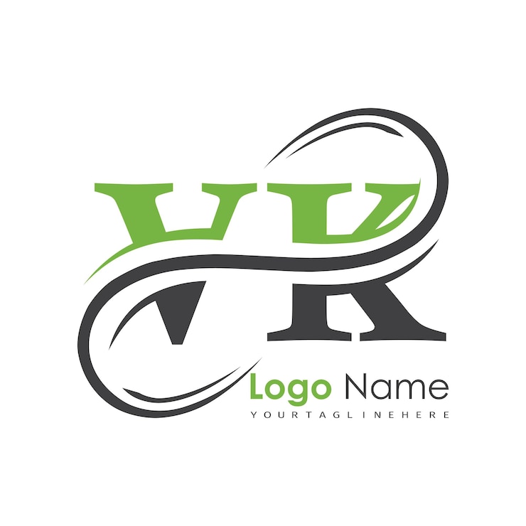Vetor logotipo inicial de monograma com desenho de estilo de letra