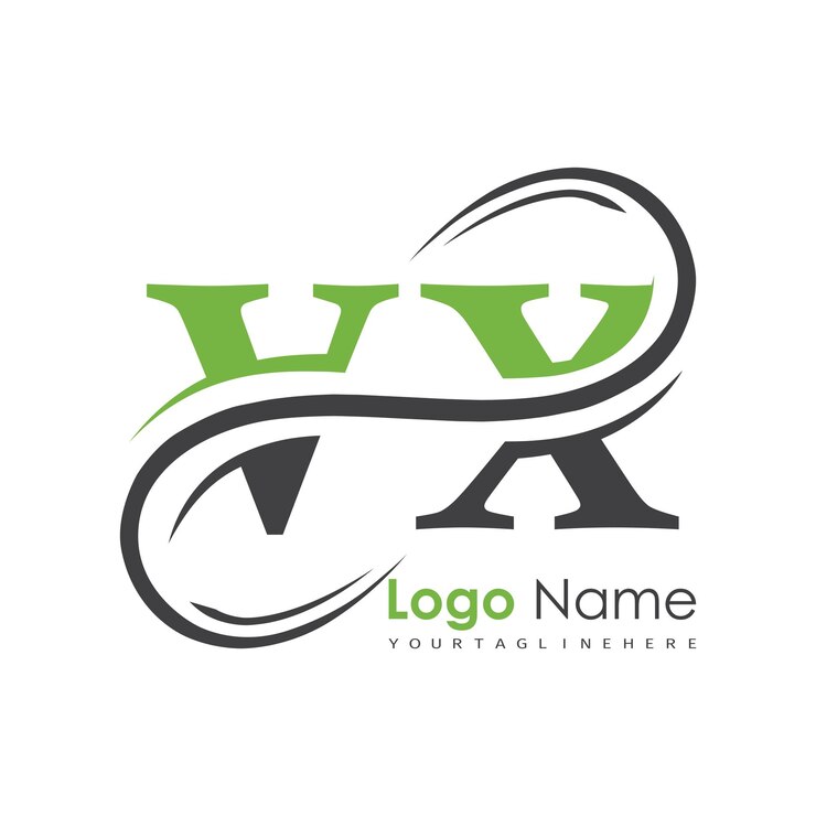 Vetor logotipo inicial de monograma com desenho de estilo de letra