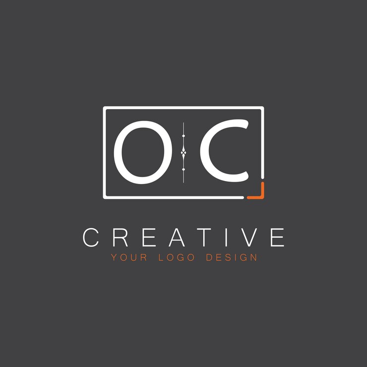 Vetor logotipo inicial de monograma oc para creative com design de estilo quadrado