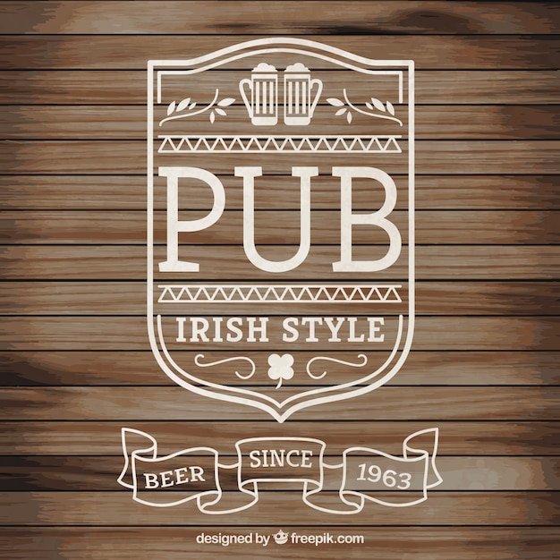 Vetor logotipo irish pub