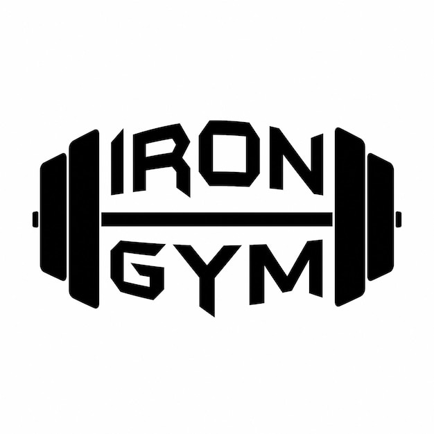 Logotipo iron gym fitness | Vetor Premium