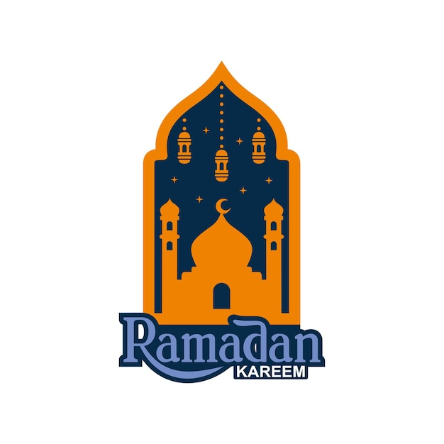 Vetor logotipo islâmico do ramadan kareem