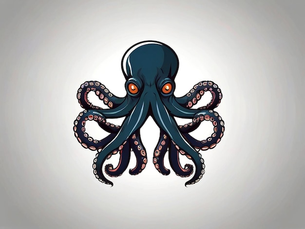 Logotipo isolado do octopus vetor