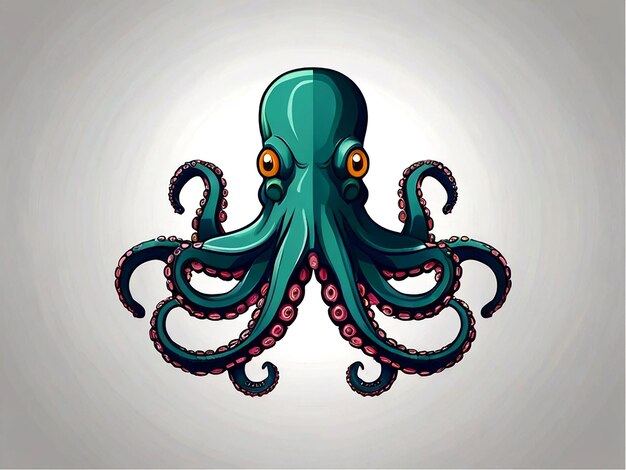 Vetor logotipo isolado do octopus vetor