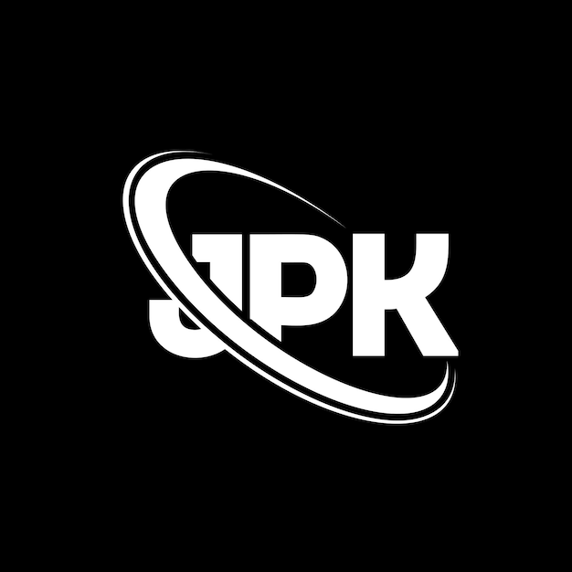 Logotipo jpk (letra jpk) design de logotipo de letra jpk (iniciais jpk) logotipo vinculado com círculo e monograma em maiúsculas logotipo jp k tipografia para negócios de tecnologia e marca imobiliária