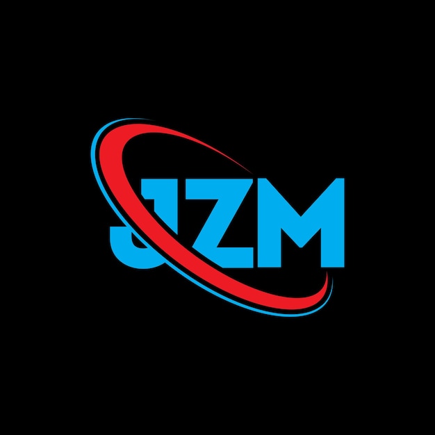 Vetor logotipo jzm jzm letra jzm logotipo inicial jzm ligado com círculo e letras maiúsculas logotipo j zm tipografia para negócios de tecnologia e marca imobiliária