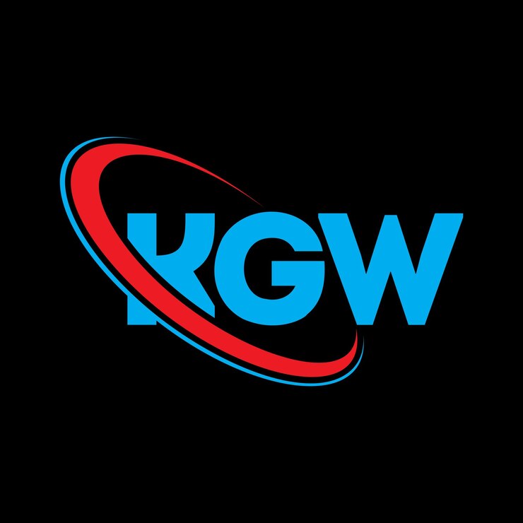 Vetor logotipo kgw letra kgw logotipo de letra kgw iniciais logo kgw ligado com círculo e letras maiúsculas logotipo de monograma kgw tipografia para negócios de tecnologia e marca imobiliária
