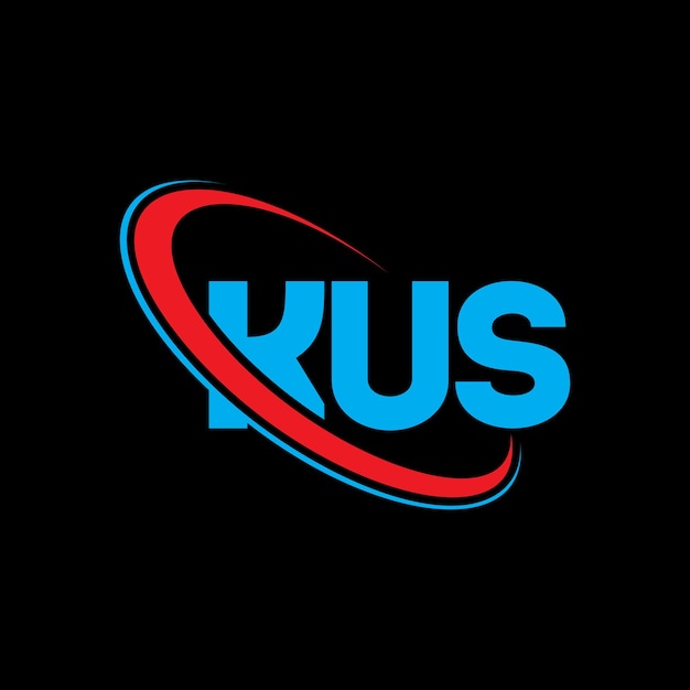 Logotipo KUS letra KUS letra logotipo design Iniciais logotipo KUS ligado com círculo e maiúsculas monograma logotipo KUST tipografia para negócios de tecnologia e marca imobiliária