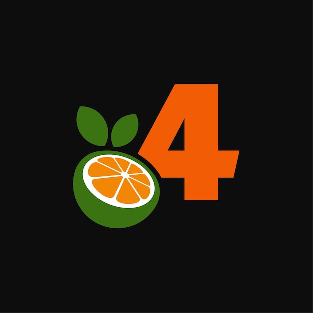 Logotipo laranja número 4