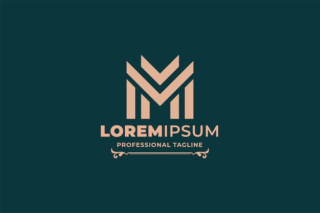 Logotipo majestoso da letra m