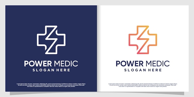 Logotipo médico com elemento criativo premium vector parte 4