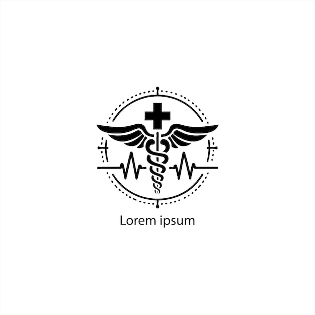 Logotipo médico preto