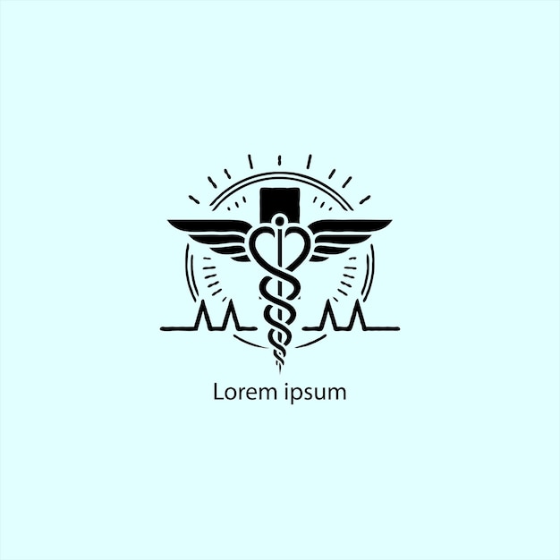 Logotipo médico preto