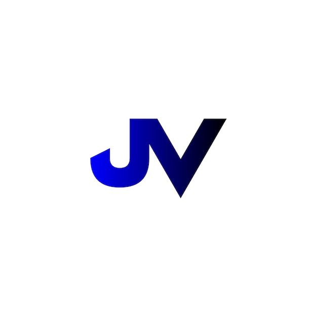 Vetor logotipo minimalista da jv
