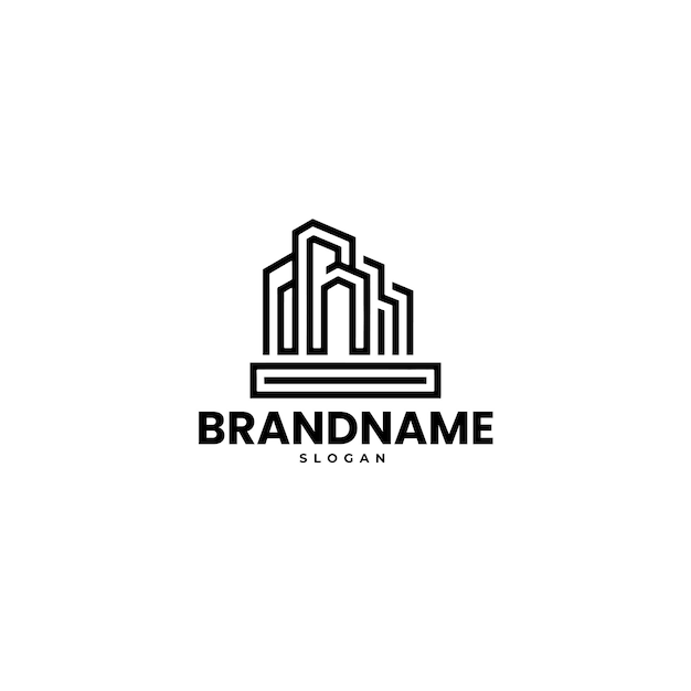 Logotipo minimalista e moderno de imóveis