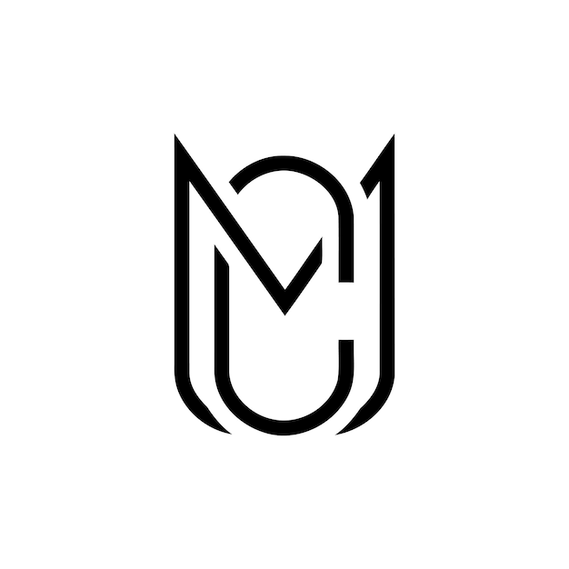 Logotipo minimalista moderno da mc