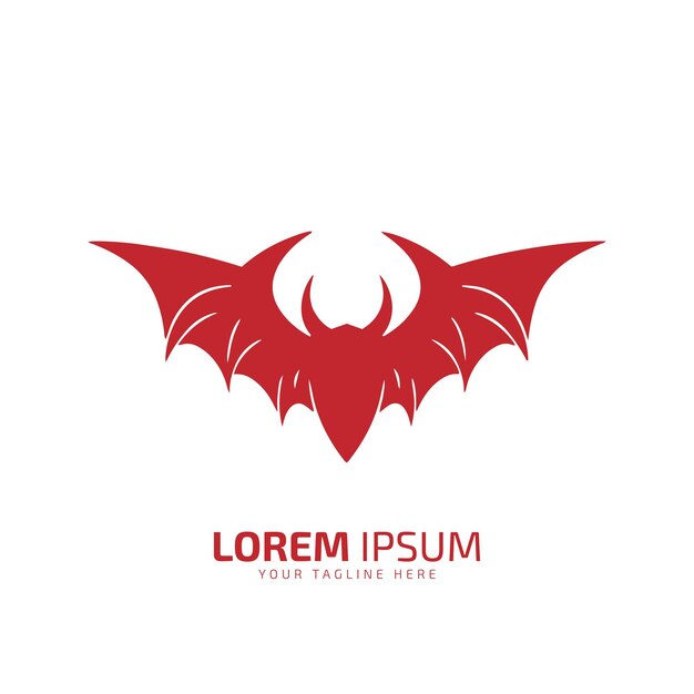 logotipo mínimo e abstrato do ícone do morcego mosca noturna silhueta vetorial arte de design isolado