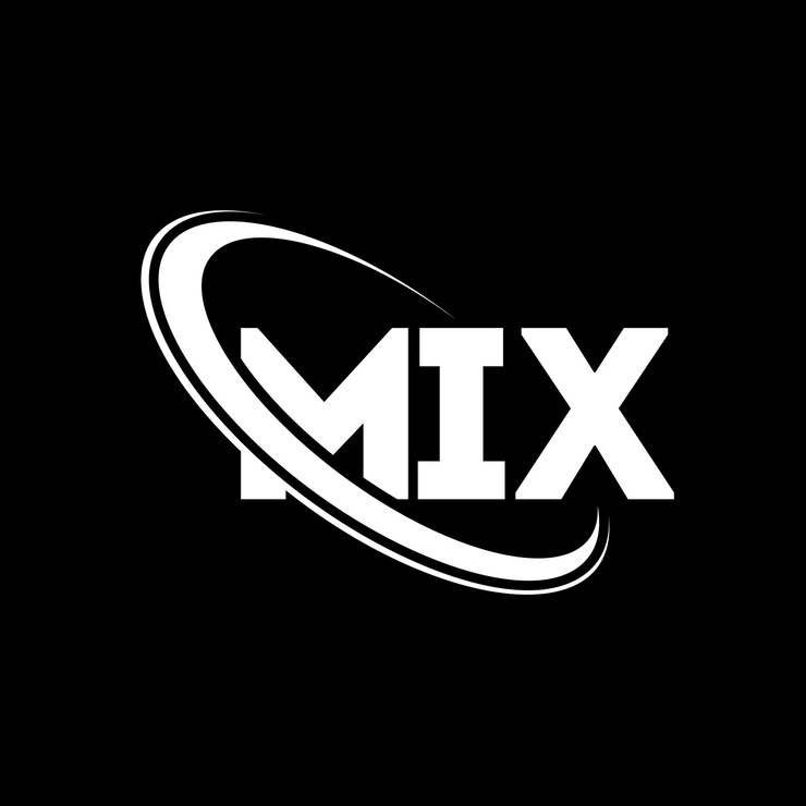Vetor logotipo mix design de logotipo de letra mix iniciais logo mix ligado com círculo e monograma em maiúsculas logo mix tipografia para negócios de tecnologia e marca imobiliária