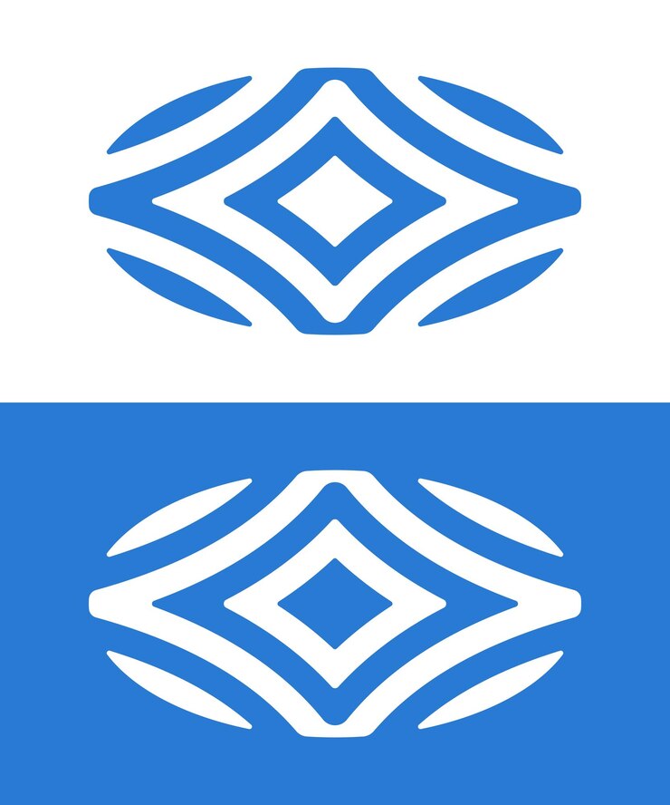 Vetor logotipo moderno abstrato azul