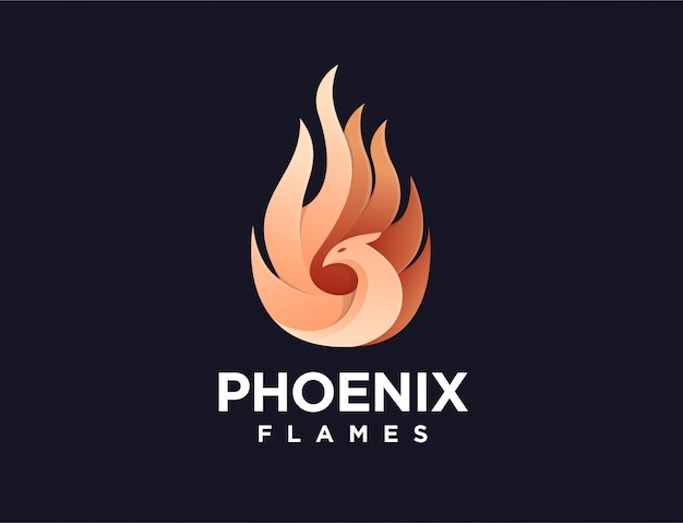 Logotipo moderno da chama de fênix