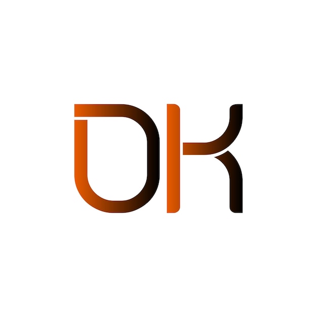 Vetor logotipo moderno da dk