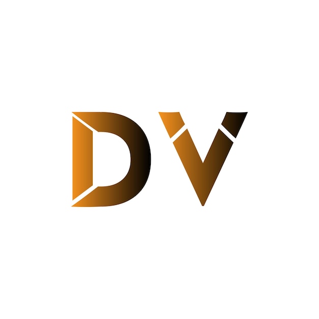 Vetor logotipo moderno da dv