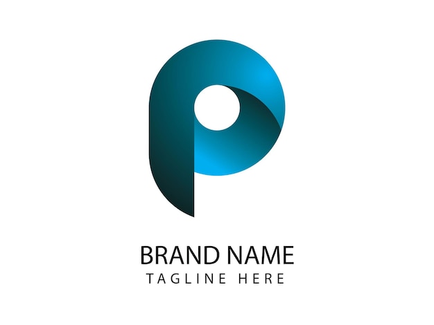 Logotipo moderno da letra p