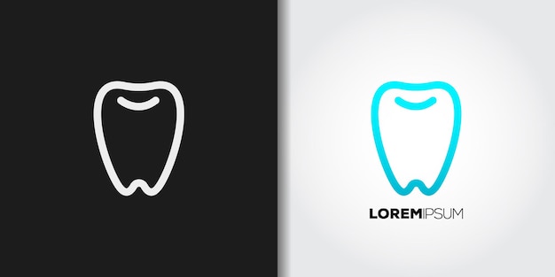 Logotipo moderno da teeth blue