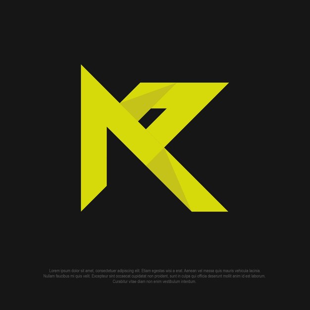 Logotipo moderno de monograma AR