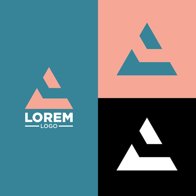 Vetor logotipo moderno simples com cores legais adequadas para o logotipo da sua marca ou logotipo do nome.