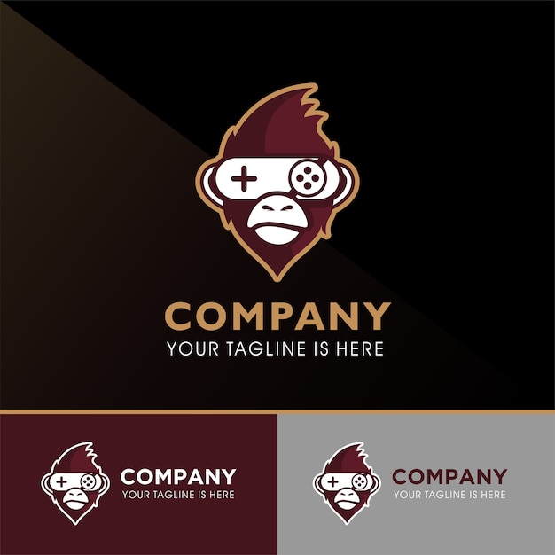 Vetor logotipo monkey gambing