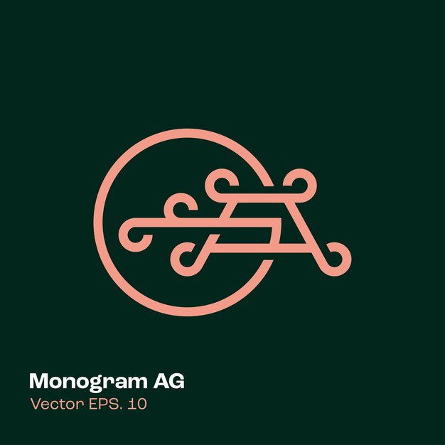 Logotipo monogram ag