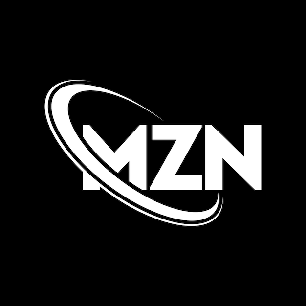 Vetor logotipo mzn mzn letra mzn design de letra logotipo iniciais logo mzn ligado com círculo e letras maiúsculas logotipo m zn tipografia para negócios de tecnologia e marca imobiliária