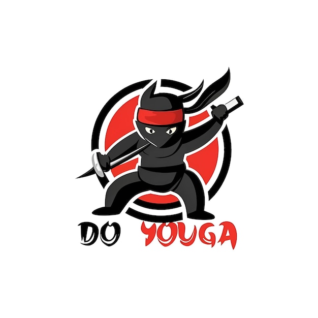 Logotipo ninja de vetor