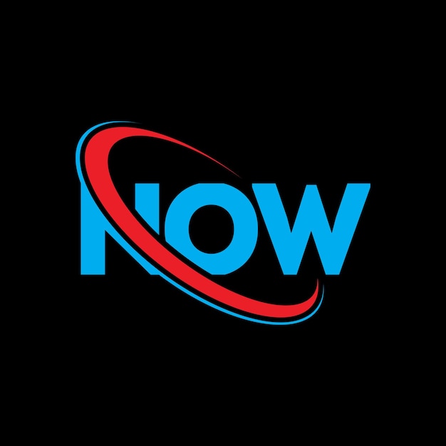 Logotipo NOW Design de logotipo de letra NOW Iniciais NOW Logotipo ligado com círculo e monograma em maiúsculas Logotipo NOw tipografia para negócios de tecnologia e marca imobiliária