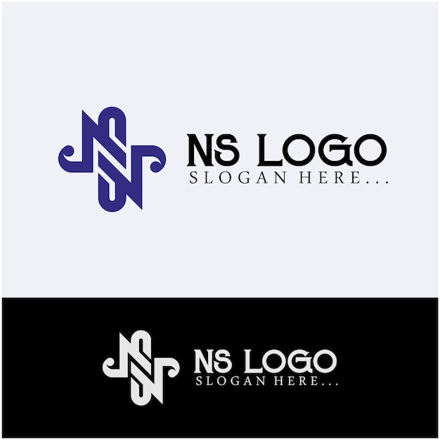 Logotipo ns único e clássico abstrato