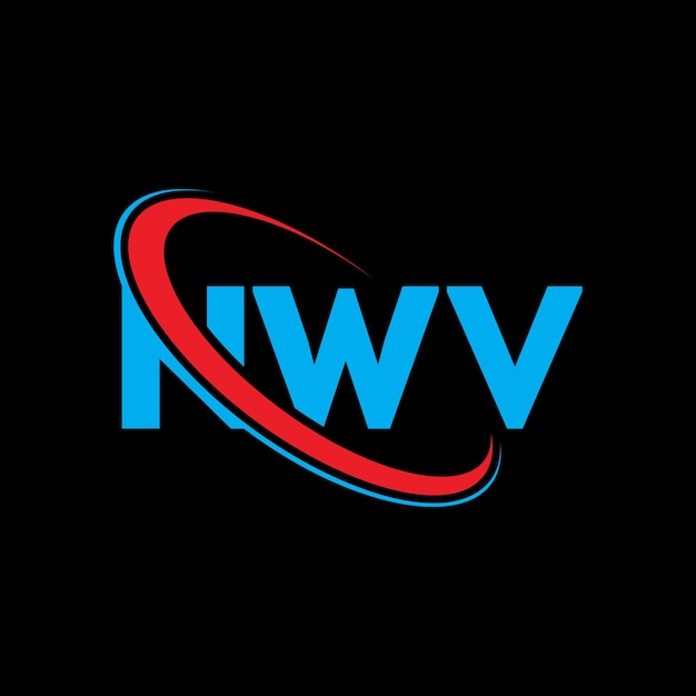 Vetor logotipo nwv (letra nwv) design de logotipo de letra nwv (iniciais nwv) logotipo ligado com círculo e monograma em maiúsculas logotipo nvv (tipografia para negócios de tecnologia e marca imobiliária)