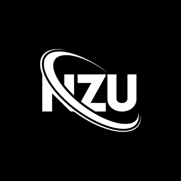 Vetor logotipo nzu nzu letra nzu logotipo design iniciais nzu logótipo ligado com círculo e maiúsculas monograma logotipo nz u tipografia para negócios de tecnologia e marca imobiliária