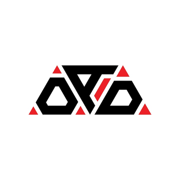 Logotipo OAD triângulo com forma de triângulo OAD logotipo triângulo desenho monograma OAD modelo de logotipo de vetor triangular com cor vermelha OAD logótipo triangular Simples Elegante e luxuoso OAD