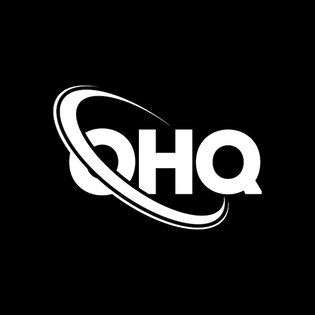 Vetor logotipo ohq letra ohq logotipo inicial ohq logotipo ligado com círculo e maiúsculas logotipo ohq tipografia para negócios de tecnologia e marca imobiliária