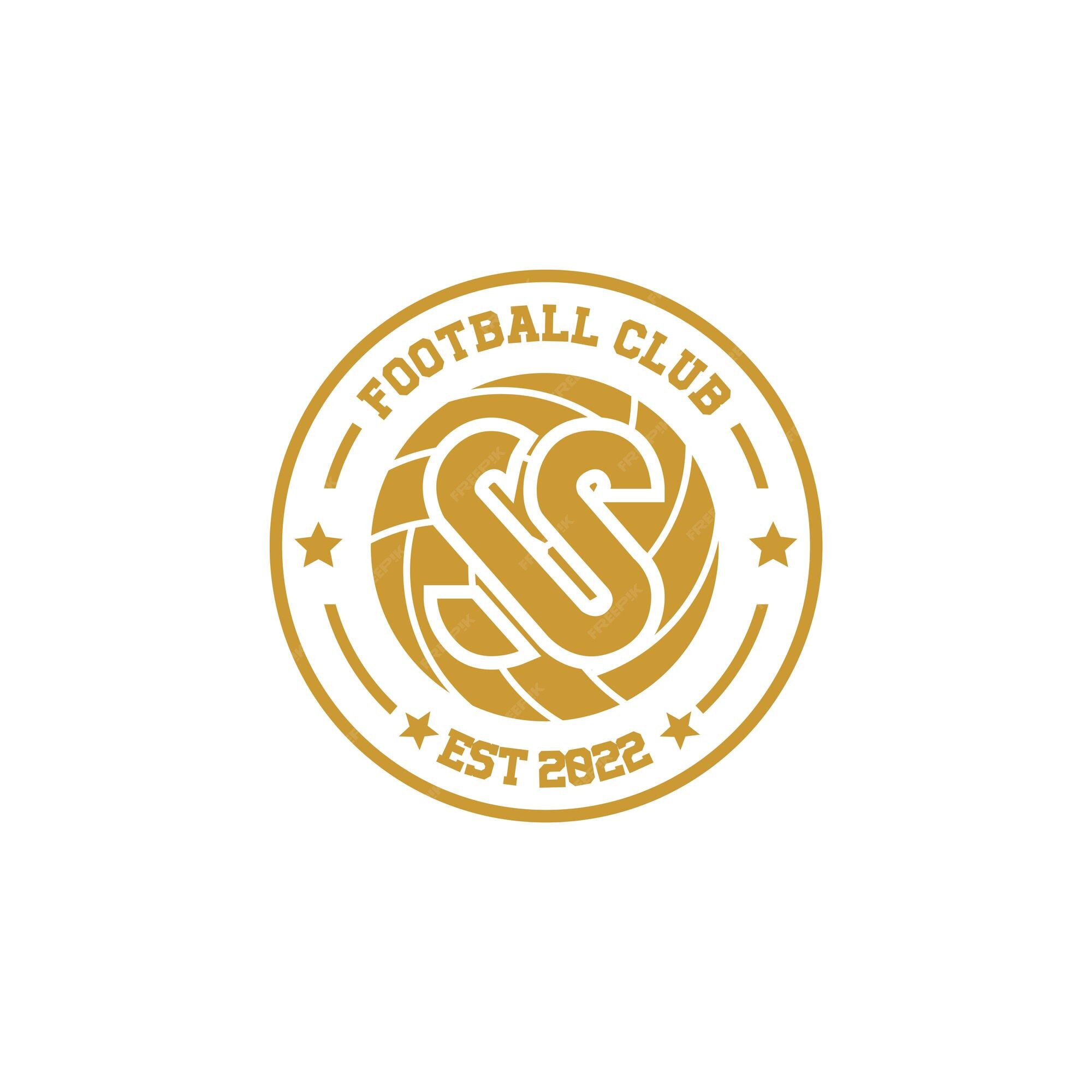 Esporte de bola de futebol e logotipo de ícone simples de jogos em