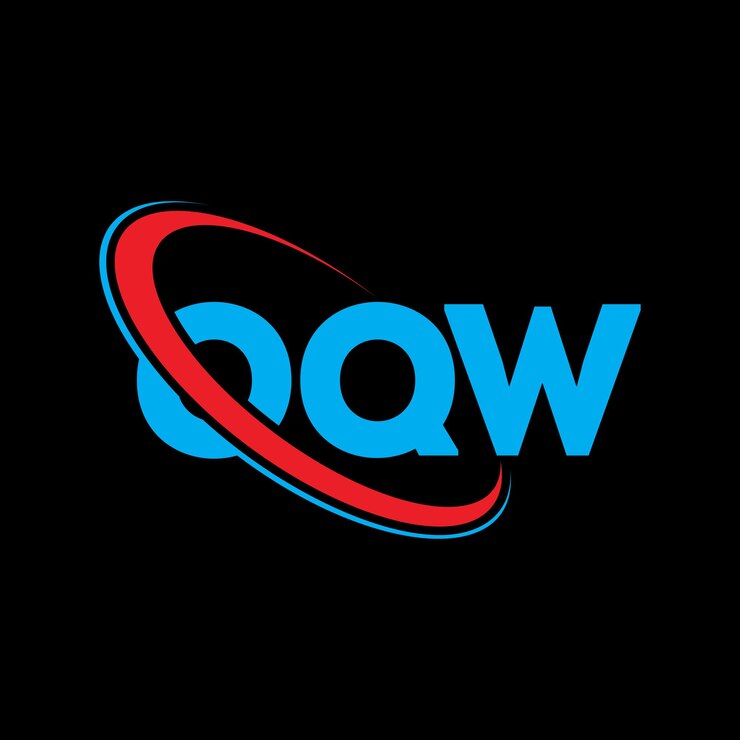 Vetor logotipo oqw oqw letra oqw design de letra logotipo iniciais oqw logotipo ligado com círculo e letras maiúsculas logotipo o qw tipografia para negócios de tecnologia e marca imobiliária