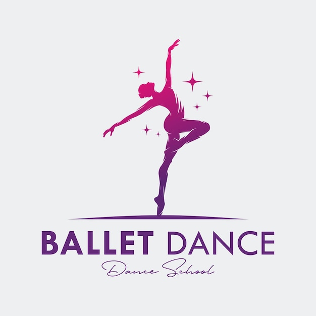 Vetor logotipo para um estúdio de balé ou dança