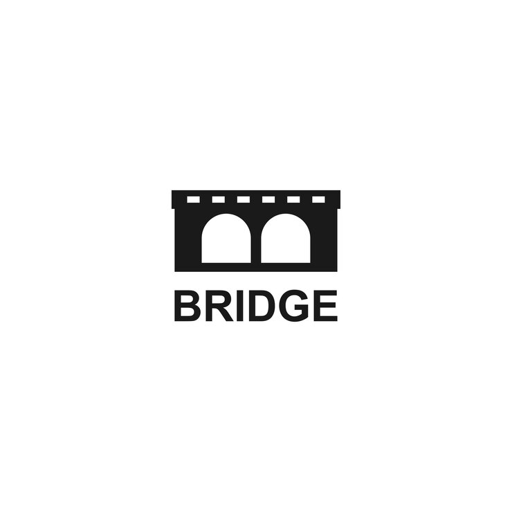 Vetor logotipo ponte simples elegante resumo